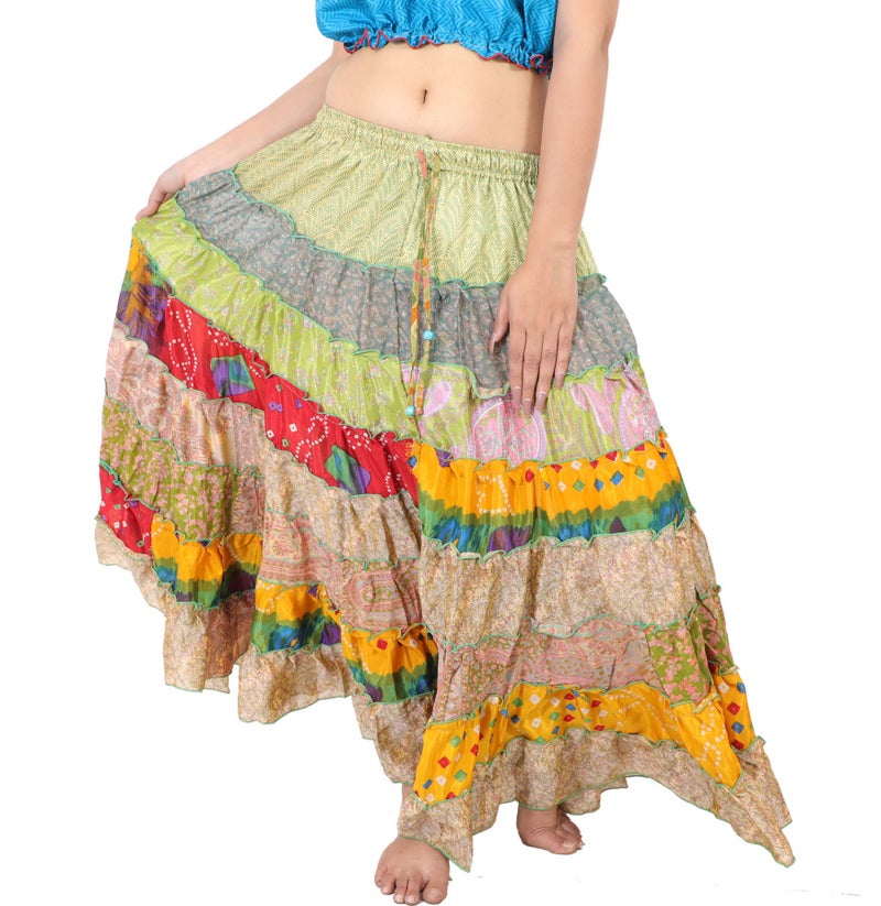 Wevez Women's Pack of 3 Tribal Style 7-Layer Skirt, One Size, Assorted - Image 5